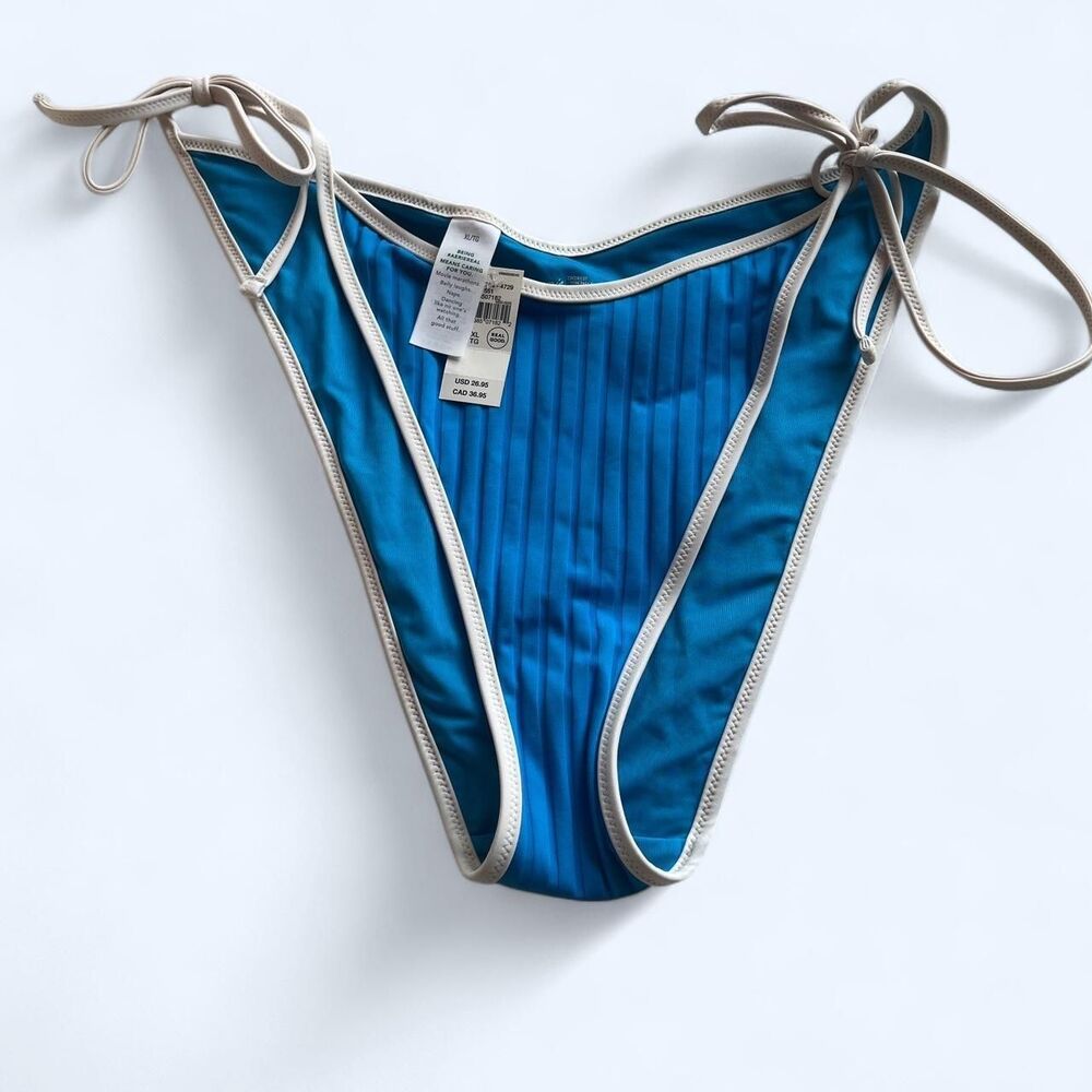 COPY - NWT Size XL Aerie Women's Blue and White Bikini